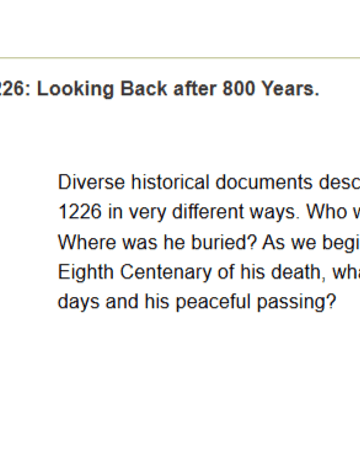 The Death of St. Francis in 1226